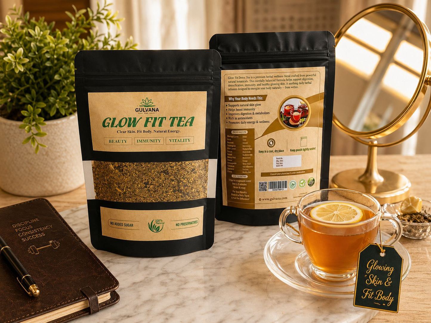Glow Fit Tea – Organic Herbal Wellness Blend
