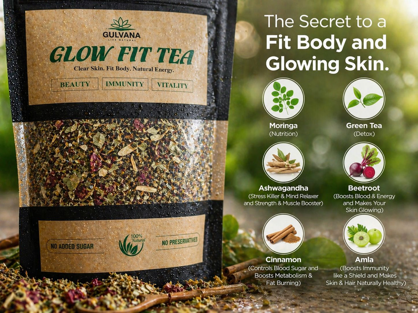 Glow Fit Tea – Organic Herbal Wellness Blend
